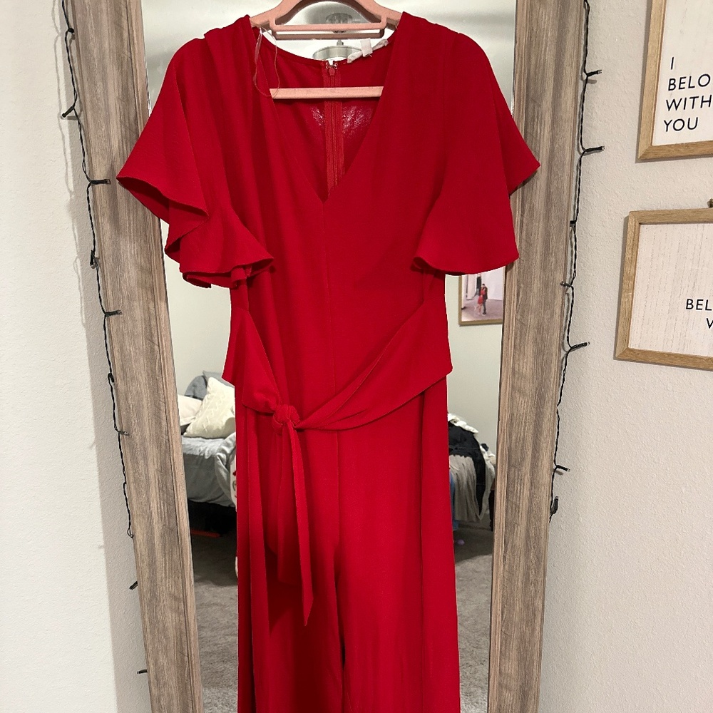 Red jumpsuit